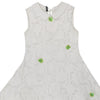 Age 13-14 Gianfranco Ferre Lace A-Line Dress - Large White Polyester