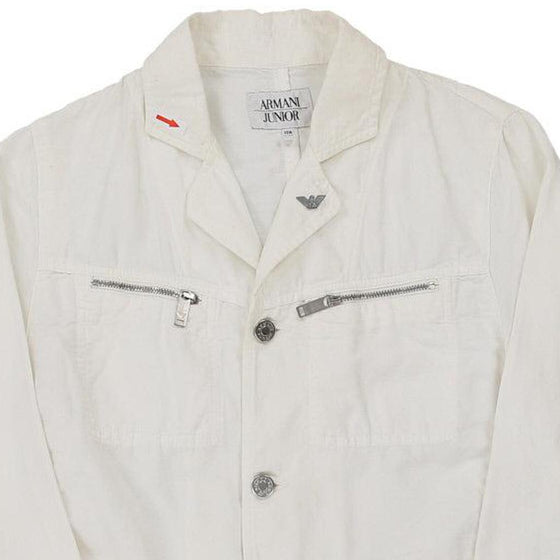 Age 12 Armani Jacket - Large White Cotton