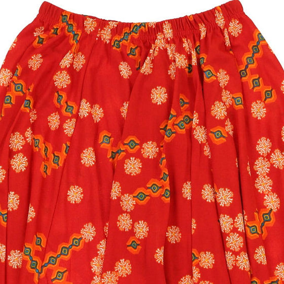 Tamacho Mini Skirt - 26W UK 6 Red Polyester - Thrifted.com