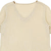 Unbranded V-neck Top - Large Cream Cotton Blend - Thrifted.com