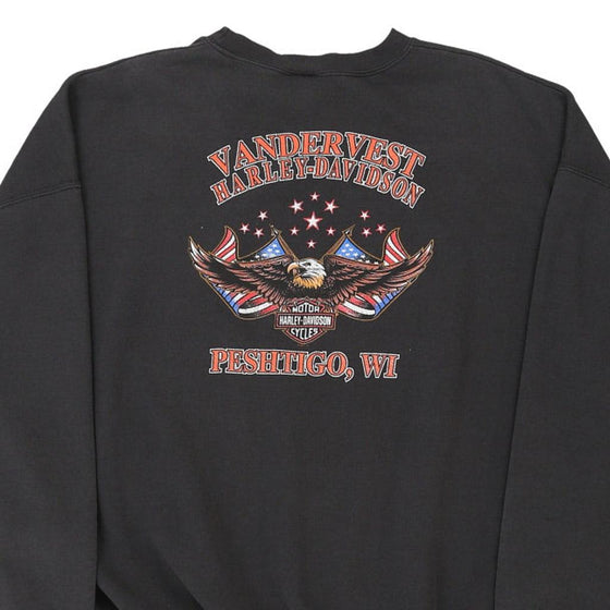 Vintage grey Peshtigo, Wisconsin Harley Davidson Sweatshirt - mens xxx-large