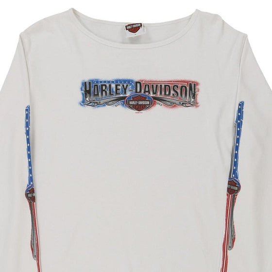 Vintage white Harley Davidson Long Sleeve T-Shirt - womens large