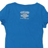 Vintage blue Rice Lake, Wisconsin Harley Davidson Top - womens large