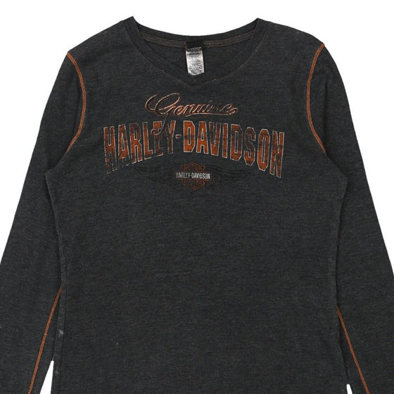 Vintage grey Harley Davidson Long Sleeve Top - womens large