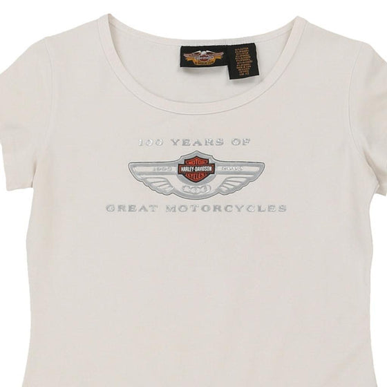 Vintage white Harley Davidson Top - womens x-small