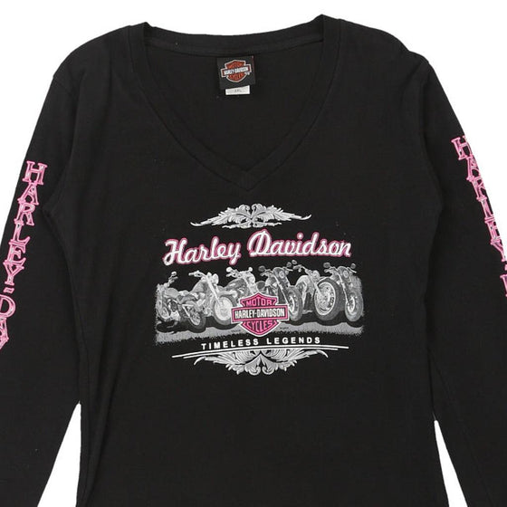 Vintage black Harley Davidson Long Sleeve Top - womens xx-large