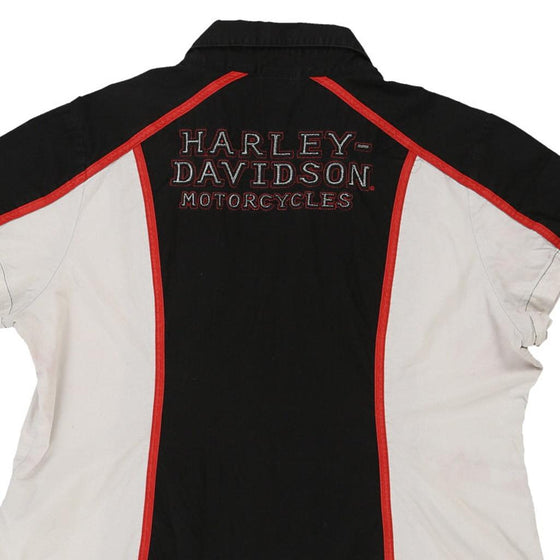 Vintage black & white Harley Davidson Top - womens x-large