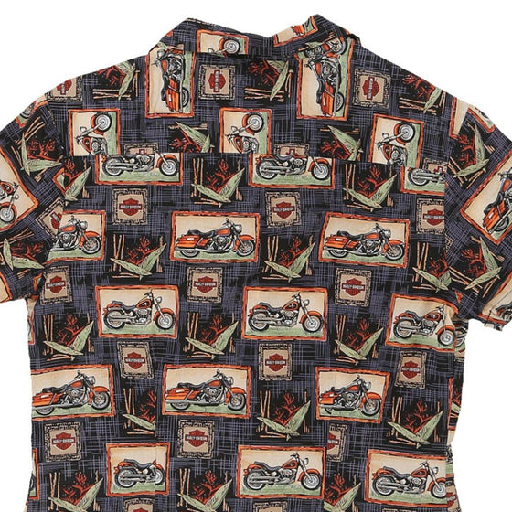 Vintage multicoloured Harley Davidson Patterned Shirt - womens small