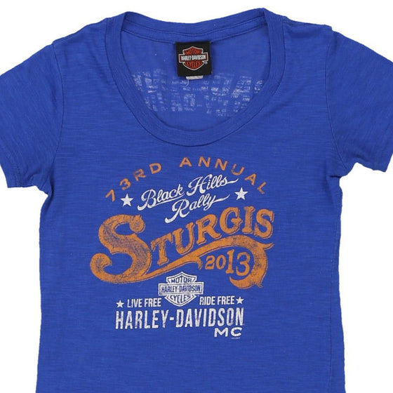 Vintage blue Badlands Harley Davidson T-Shirt - womens small