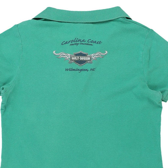 Vintage teal Harley Davidson Polo Shirt - womens x-large