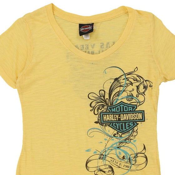 Vintage yellow Harley Davidson T-Shirt - womens large