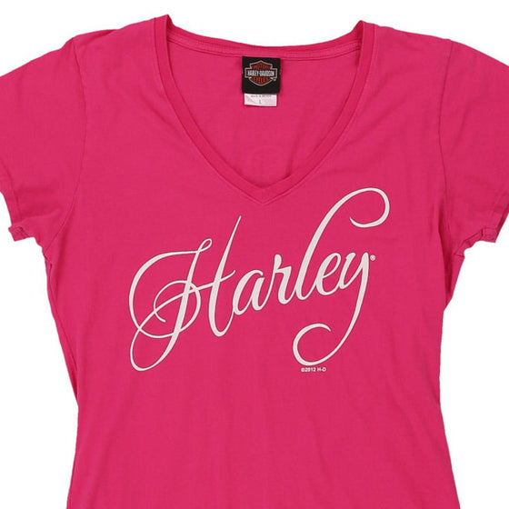 Vintage pink Harley Davidson T-Shirt - womens large