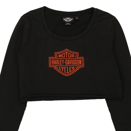 Vintage black Harley Davidson Long Sleeve T-Shirt - womens x-large