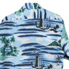 Vintage blue Van Cort Hawaiian Shirt - mens large