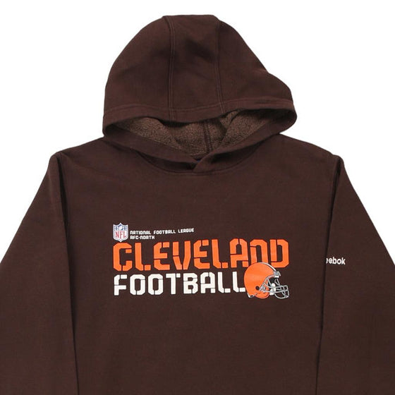 Vintage brown Age 15-16 Cleveland Football Reebok Hoodie - boys x-large