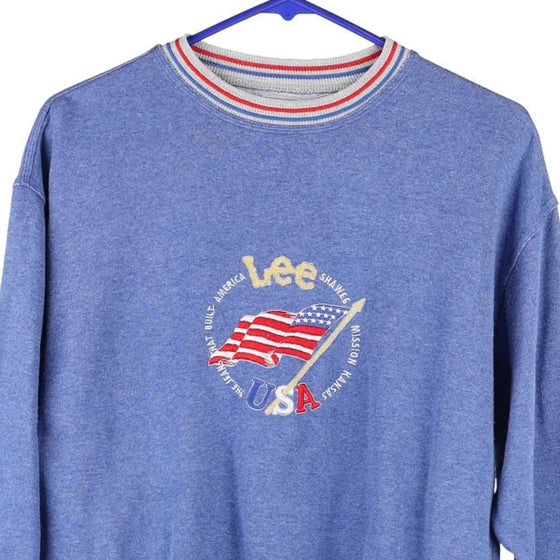 Vintage blue Age 12 Lee Sweatshirt - girls x-large