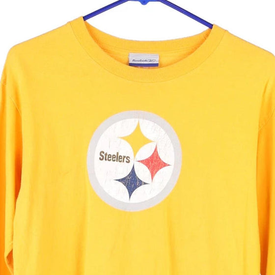 Vintage yellow Age 14-16 Pittsburgh Steelers Reebok Long Sleeve T-Shirt - boys medium