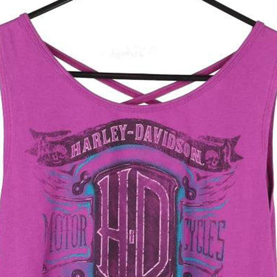 Vintage purple Olympia, Washington Harley Davidson Vest - womens medium