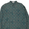 Vintage blue Camiceria Scapin Patterned Shirt - mens x-large