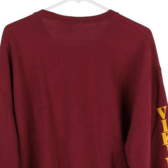 Vintage burgundy Potterville Jerzees Sweatshirt - mens large