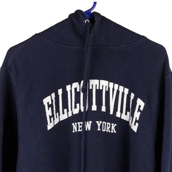 Vintage navy Ellicottville, New York Mv Sport Hoodie - mens small