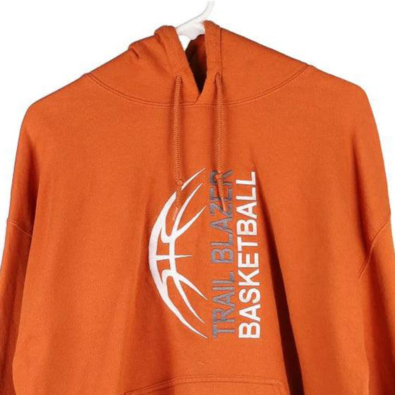 Vintage orange Trail Blazer Basketball Gildan Hoodie - mens large