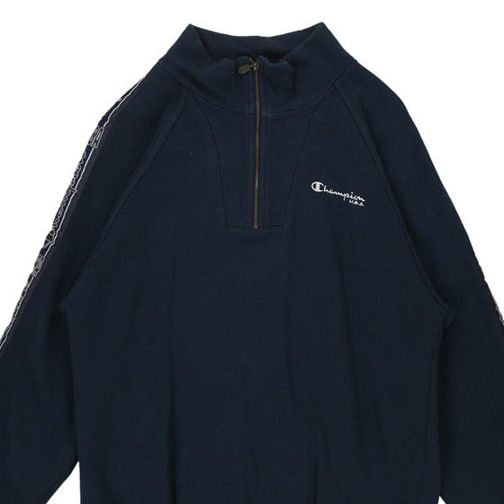 Vintage navy Champion Zip Up - mens medium