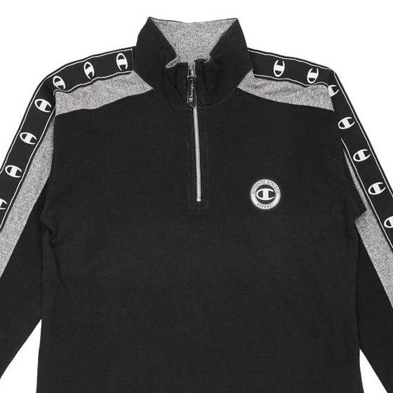 Vintage black Champion 1/4 Zip - mens small