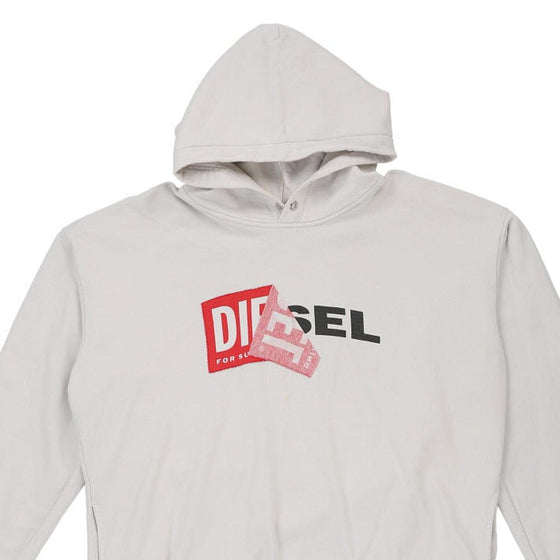 Vintage white Diesel Hoodie - mens x-large