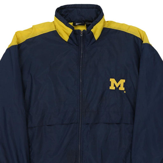 Vintage navy Michigan Starter Jacket - mens x-large