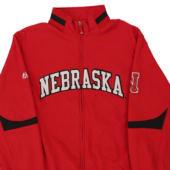 Vintage red Nebraska  Majestic Jacket - mens x-large