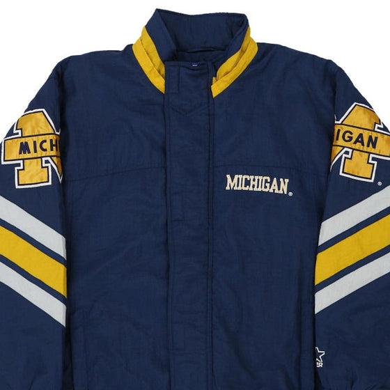 Vintage navy Michigan Starter Jacket - mens x-large