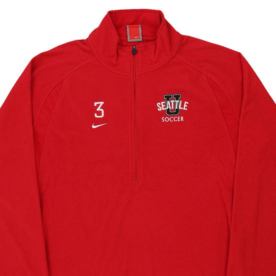 Vintage red Seattle U Soccer Nike 1/4 Zip - mens medium