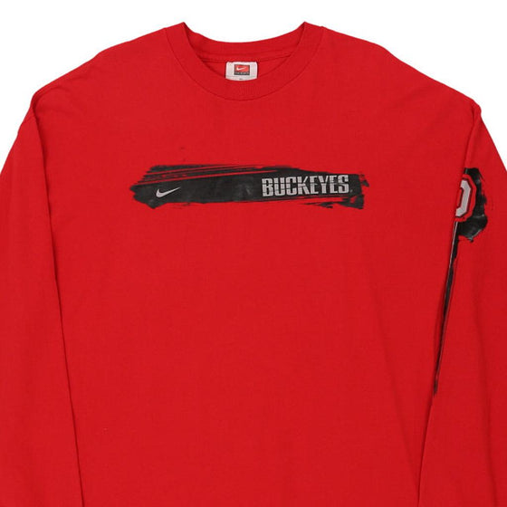 Vintage red Ohio Buckeyes Nike Long Sleeve T-Shirt - mens x-large