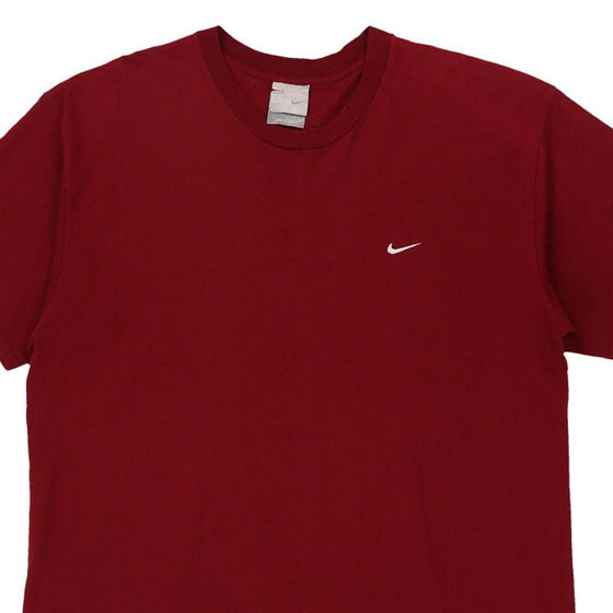 Vintage burgundy Nike T-Shirt - mens x-large