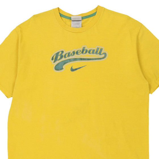 Vintage yellow Baseball Nike T-Shirt - mens x-large