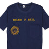 Vintage navy Single Stitch 1970s Niles F Bell Trustee. Health Knit T-Shirt - mens small