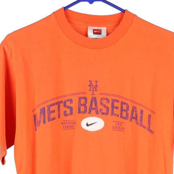 Mets Basketball Nike T-Shirt - Small Orange Cotton