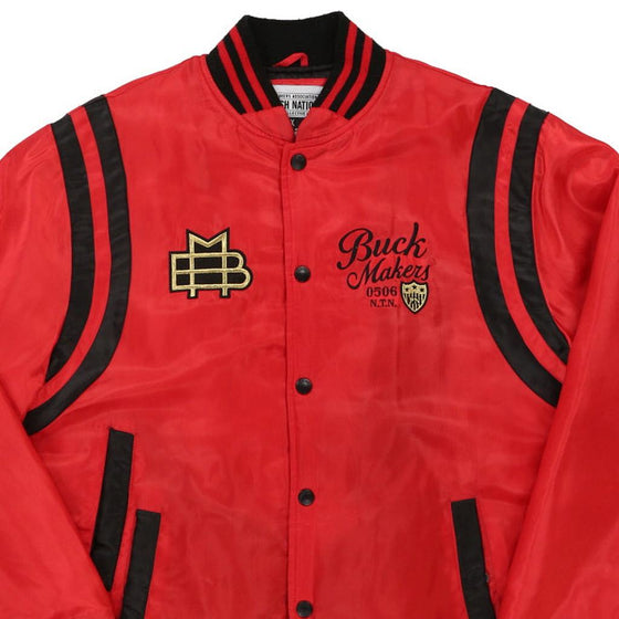 Pre-Loved red Buck Makers Varsity Jacket - mens xx-large