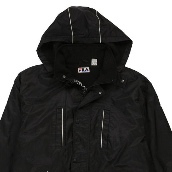 Vintage black Fleece Lined Fila Jacket - mens x-large