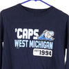 Vintage navy Age 10-12 White Caps West Michigan Champion Long Sleeve T-Shirt - boys large