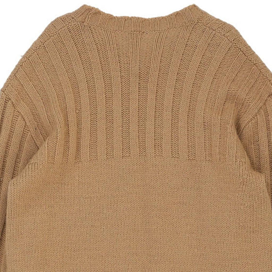 Dolce & Gabbana V-neck Jumper - XL Beige Cotton