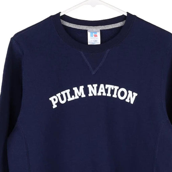 Vintage navy Pulm Nation Russell Athletic Sweatshirt - mens small