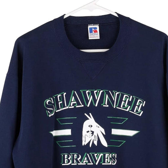 Vintage navy Shawnee Braves Russell Athletic Sweatshirt - mens large