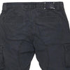 Vintage navy Cotton & Silk Cargo Shorts - mens 36" waist