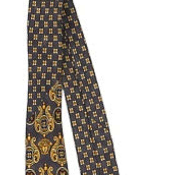 Vintage navy Versace Tie - mens no size