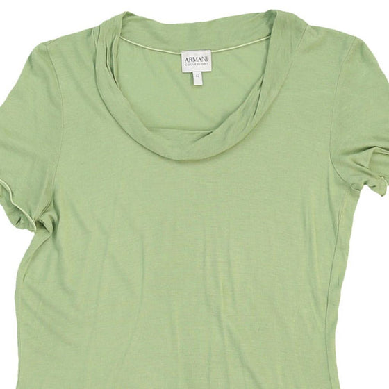 Collezioni Armani T-Shirt - Medium Green Viscose Blend