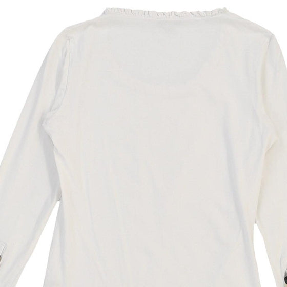 Burberry London Long Sleeve Top - Large White Cotton Blend