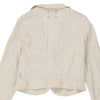 Armani Jeans Striped Jacket - Small White Cotton