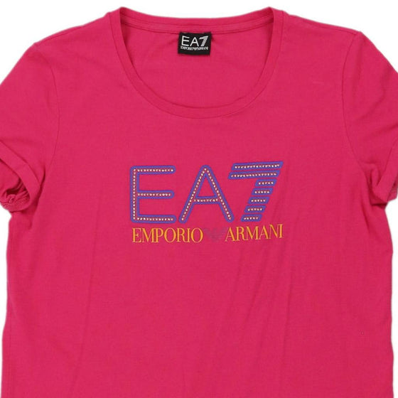 Ea7 T-Shirt - Medium Pink Cotton Blend